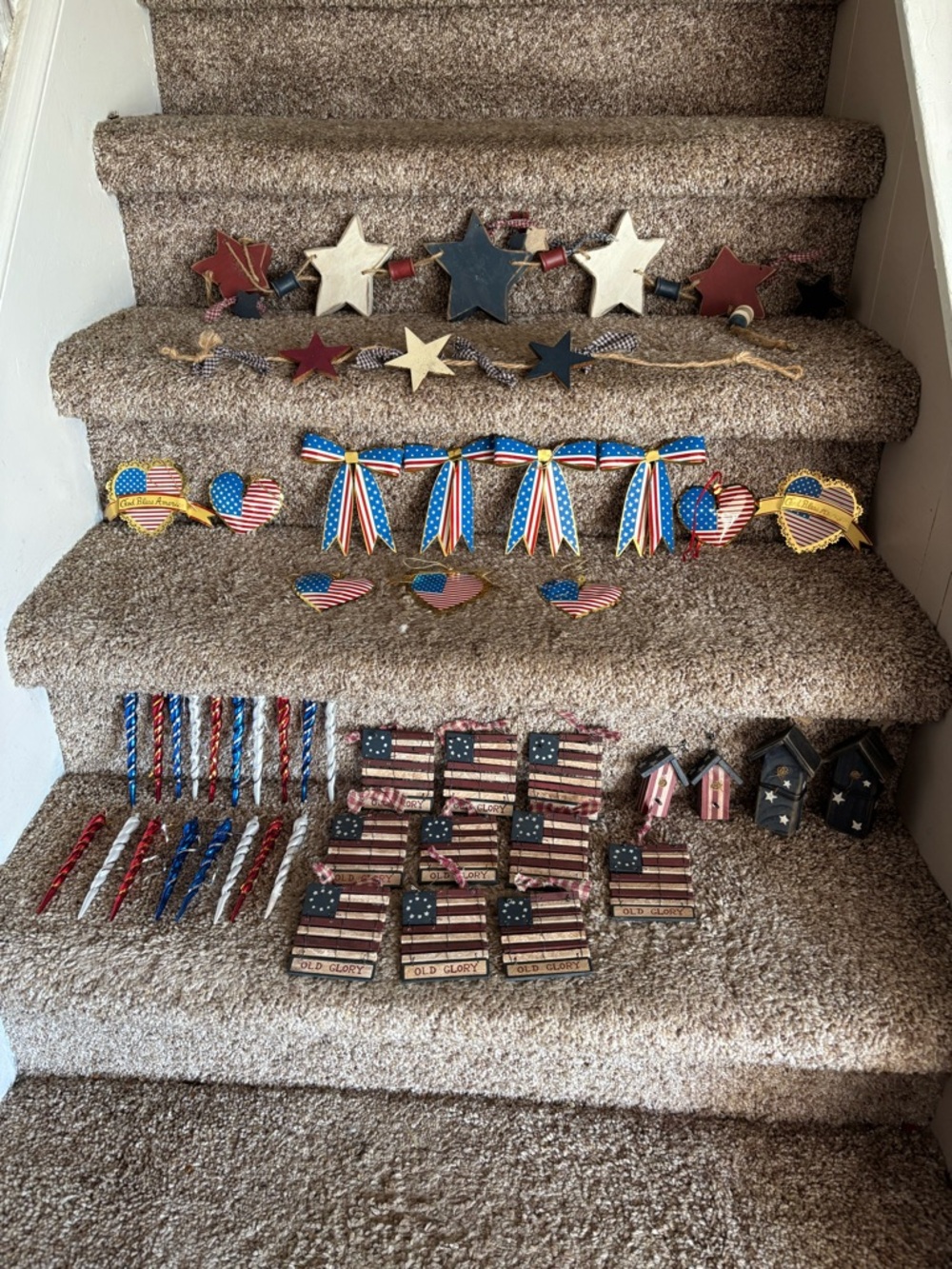 Patriotic Red White Blue Party Garland and Decorations - American Flag Theme